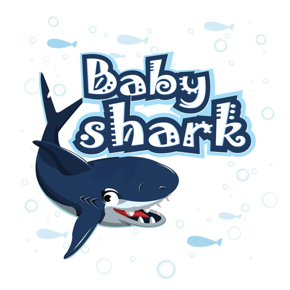 Baby shark nice Typography poster vector