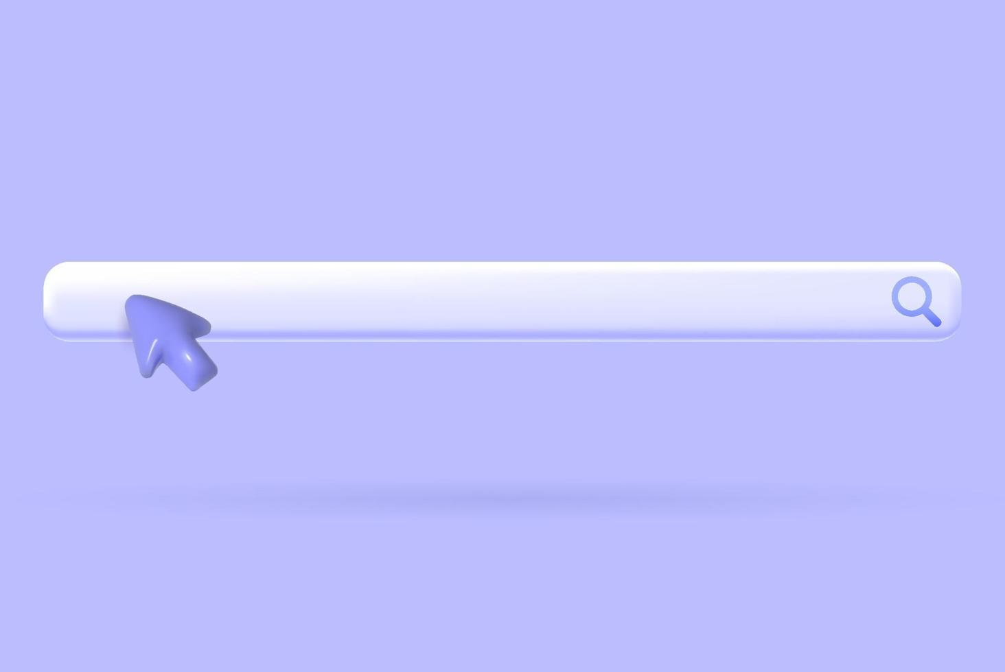 Search bar 3d. vector