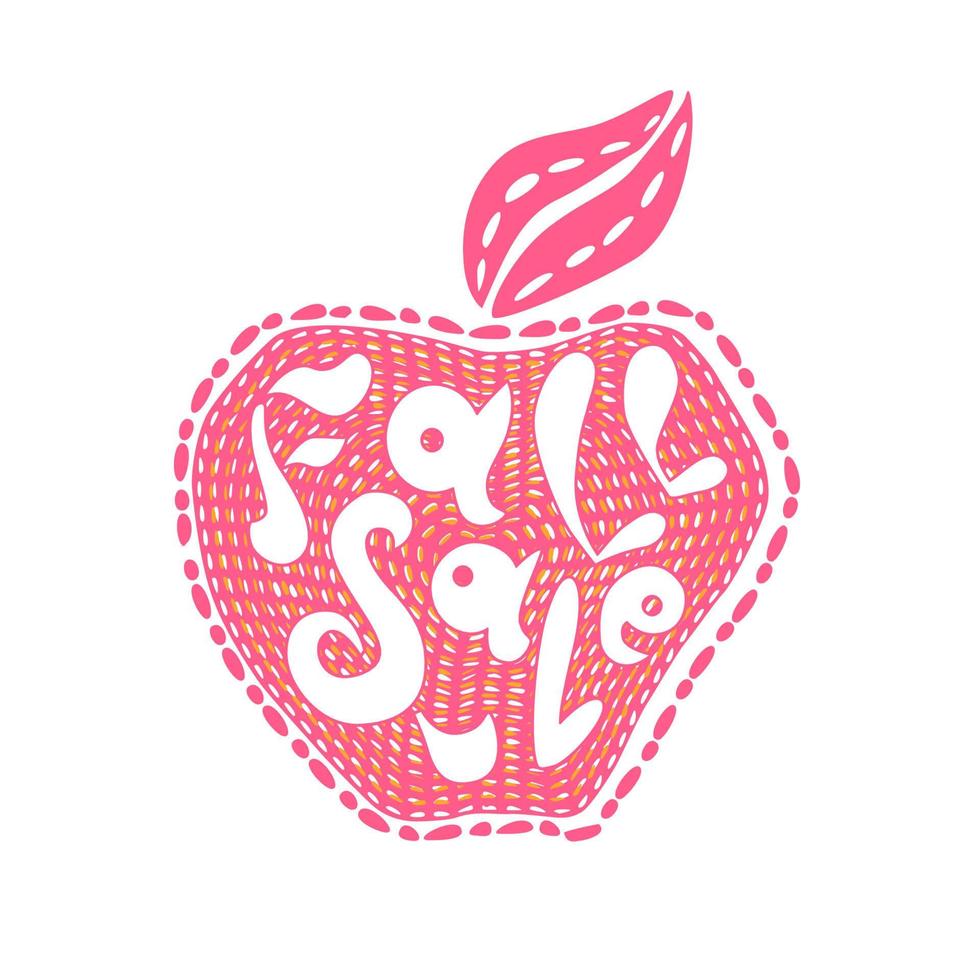 Apple fall sale vector