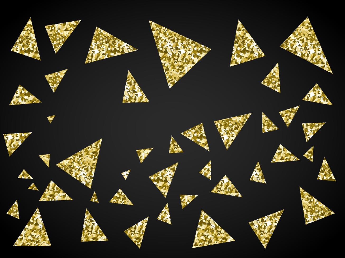 Glitter Golden triangle vector