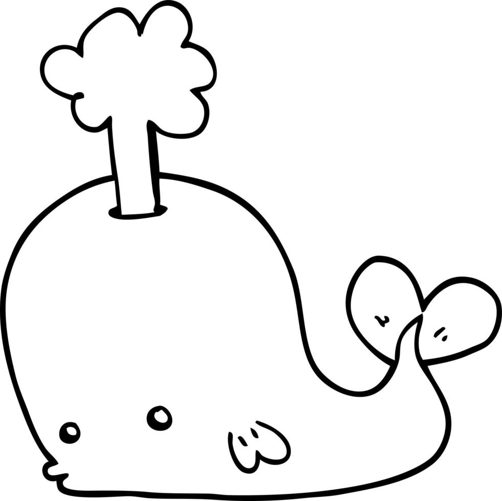 line drawing cartoon whale 12701733 Vector Art at Vecteezy