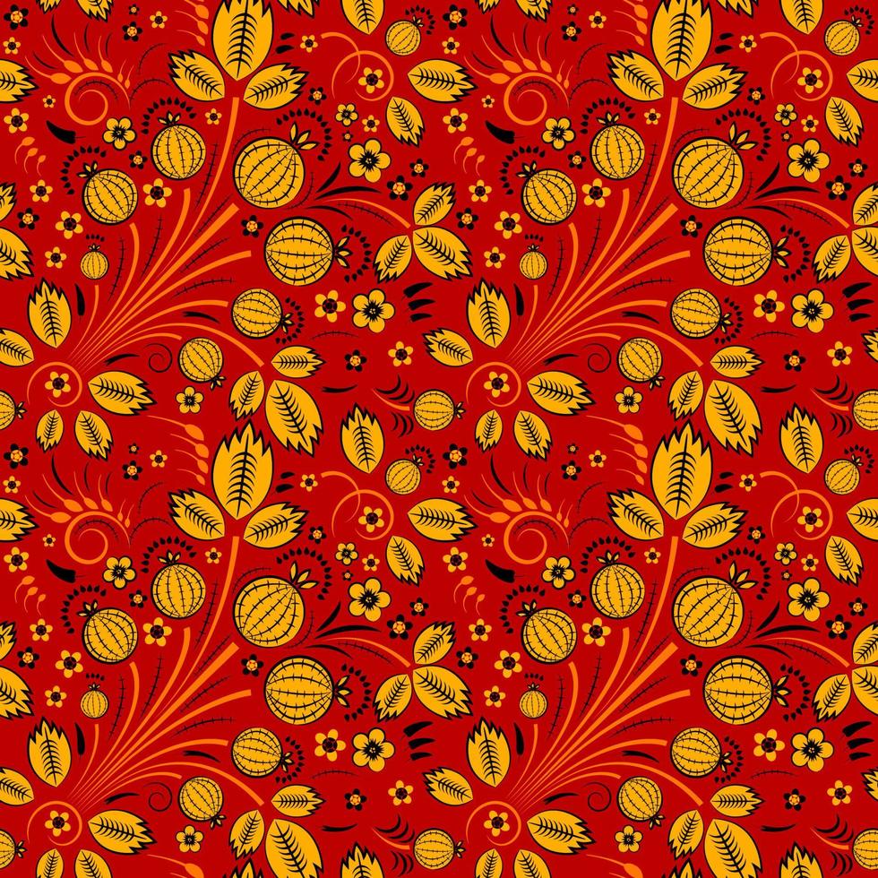 Seamless pattern in slavic folk style vector