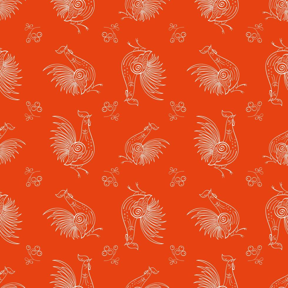 New Year Fantasy Roosters vector