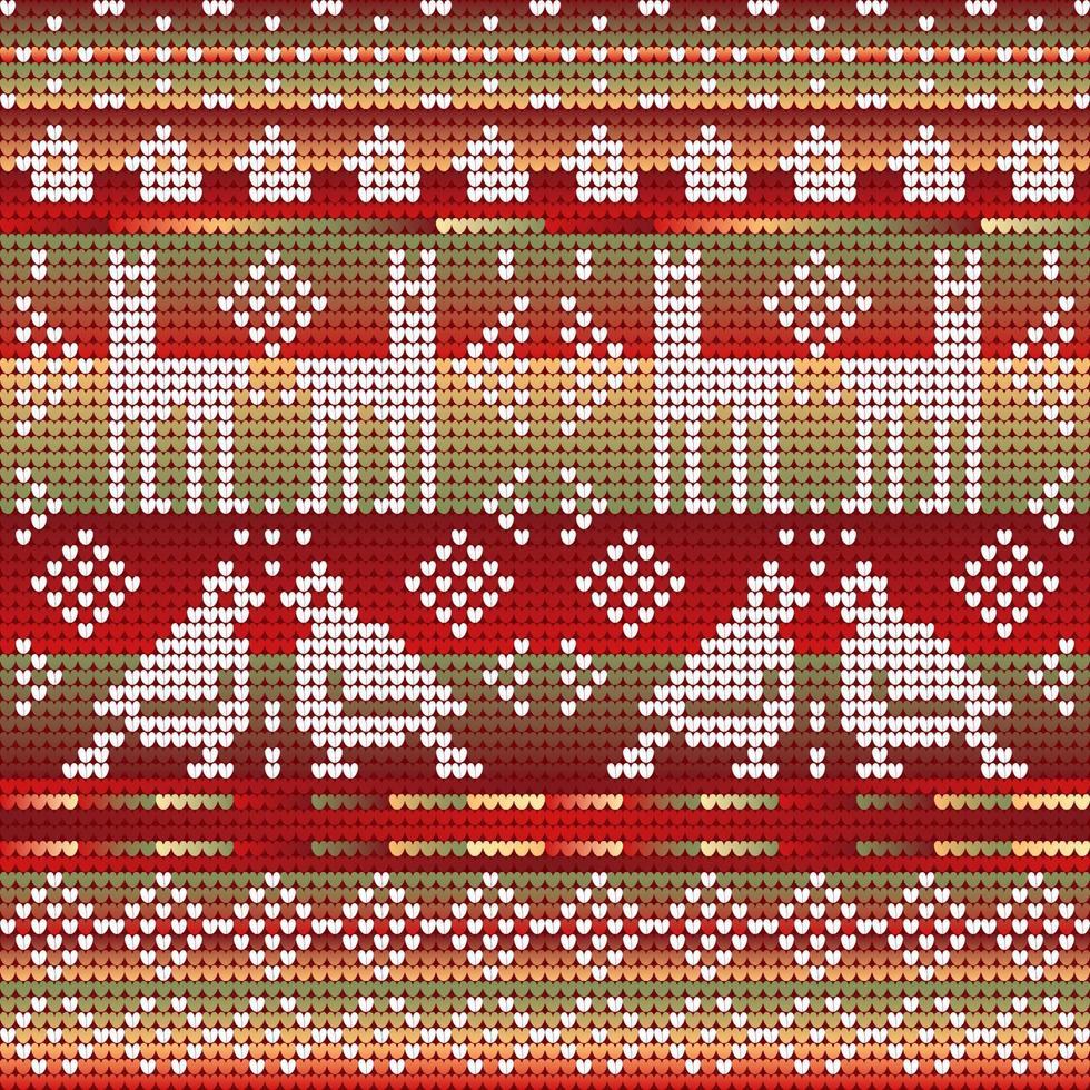Red Gradient Colors Pattern of Christmas Sweater vector
