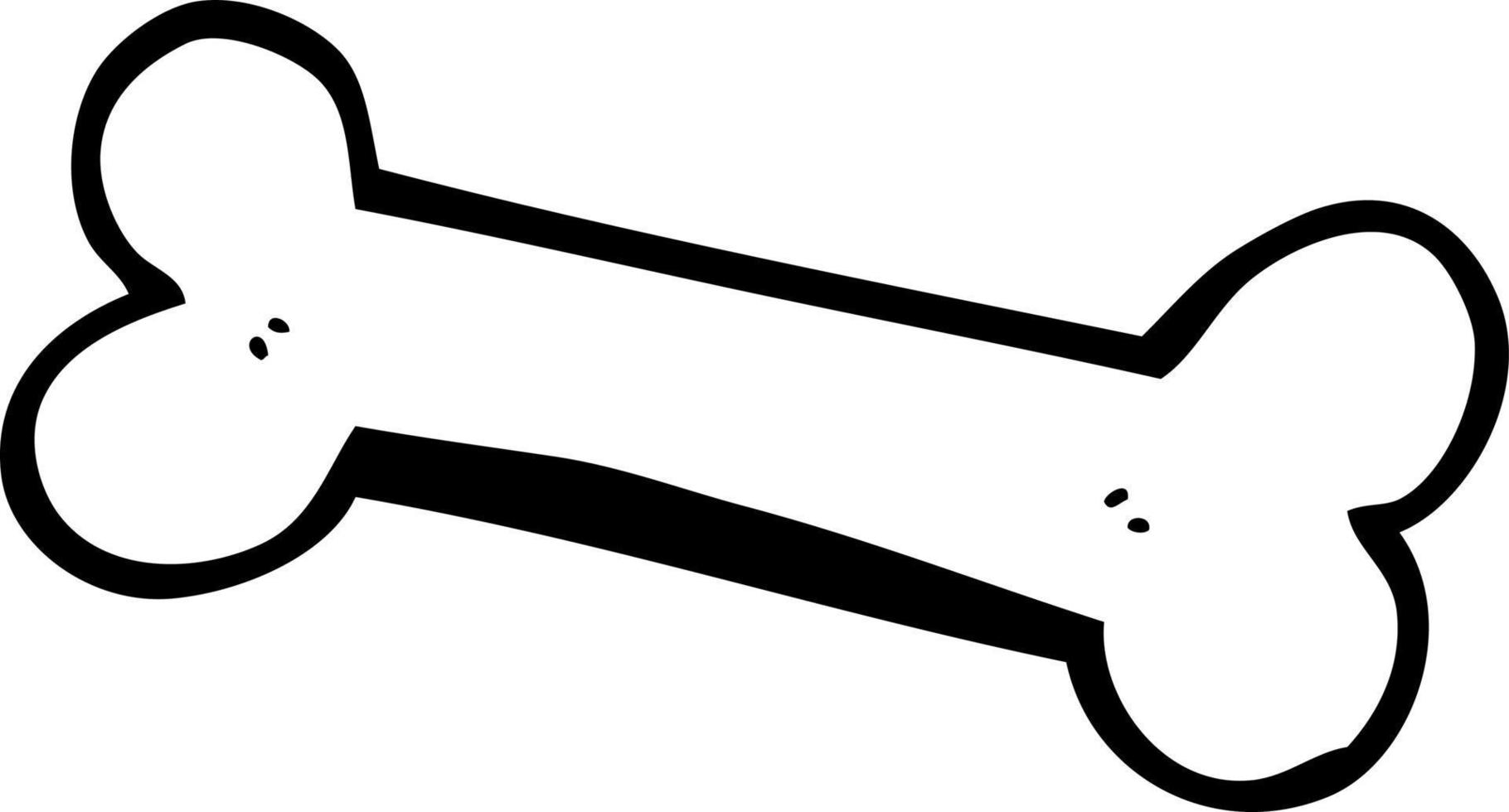 line drawing cartoon bone vector