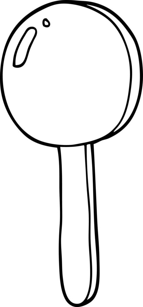 line drawing cartoon lollipop vector