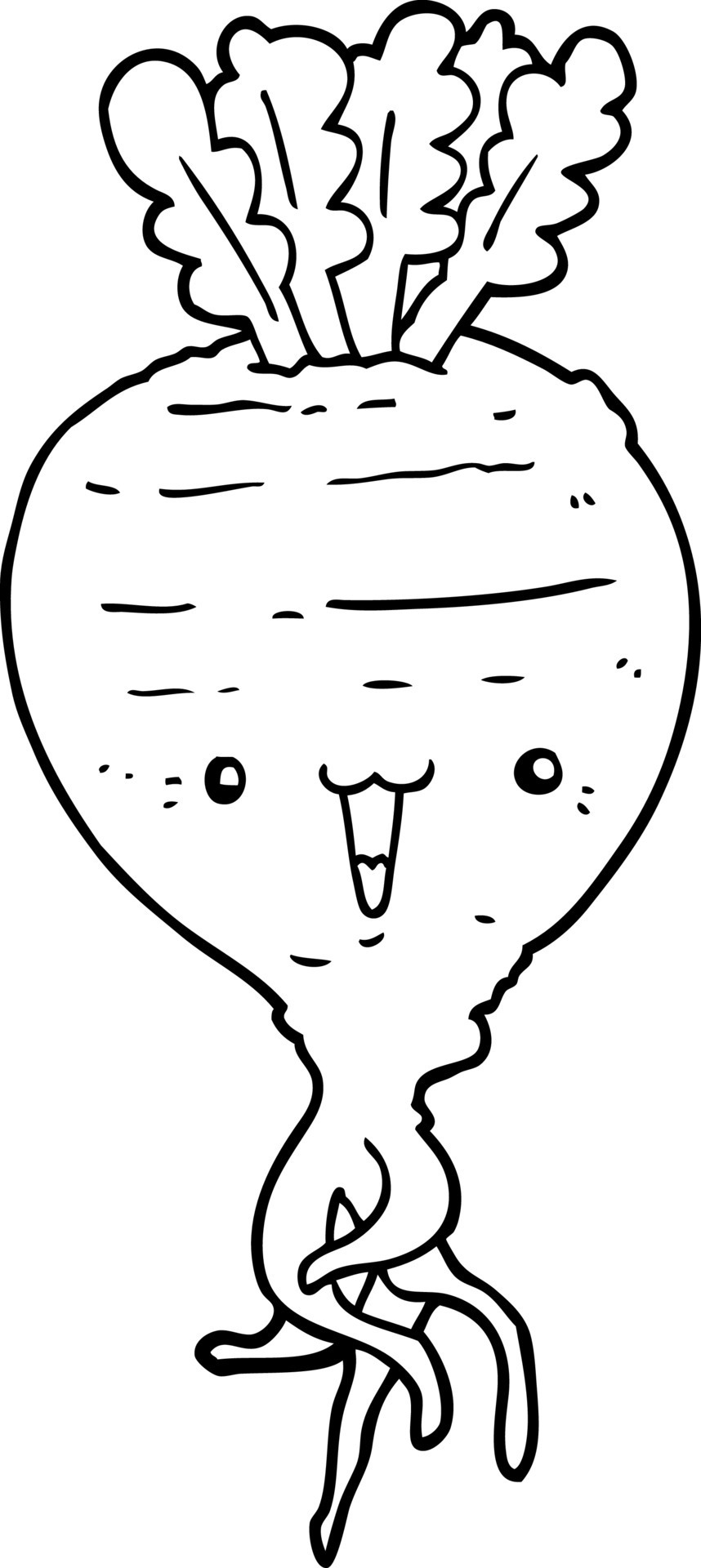 line drawing cartoon turnip 12701964 Vector Art at Vecteezy