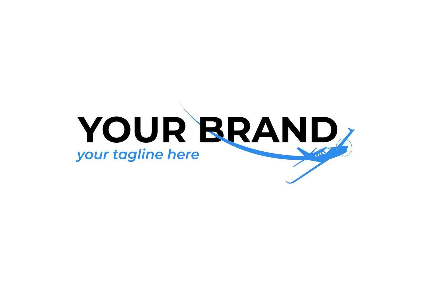 flying plane logo template for aviation business or company, emblem. flight vector