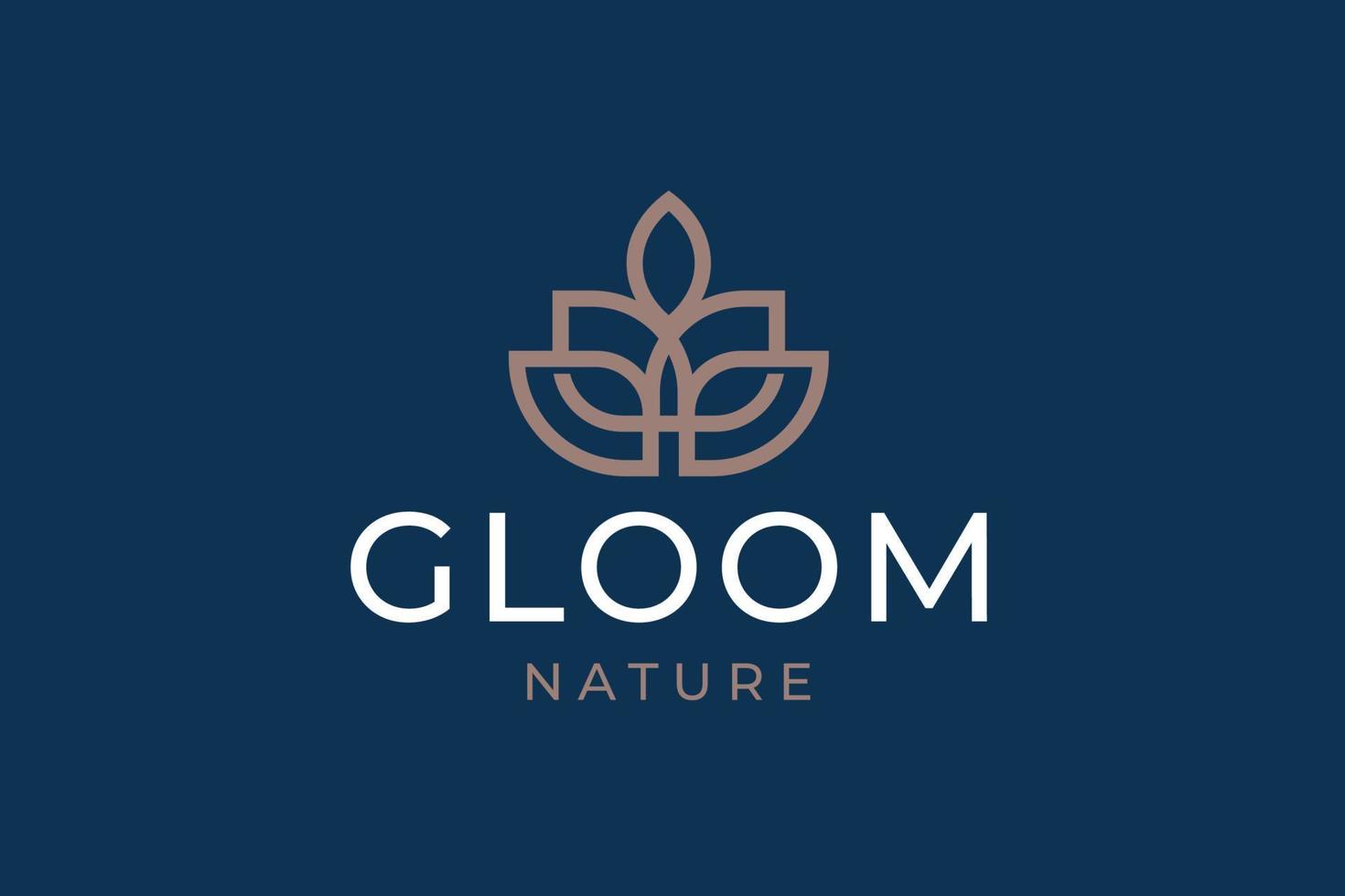 logotipo real abstracto. corona de oro y combinación de hojas aisladas sobre fondo doble. utilizable para logotipos de naturaleza, salón, spa, cosmética y belleza. elemento de plantilla de diseño de logotipo de vector plano