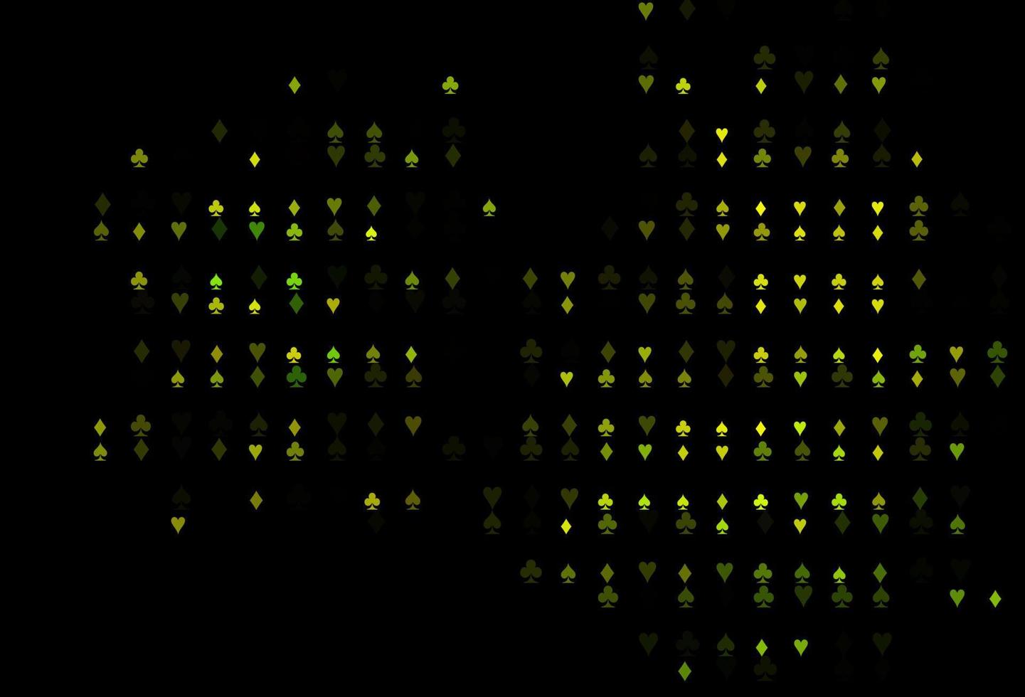 Dark Green, Yellow vector pattern with symbol of cards.