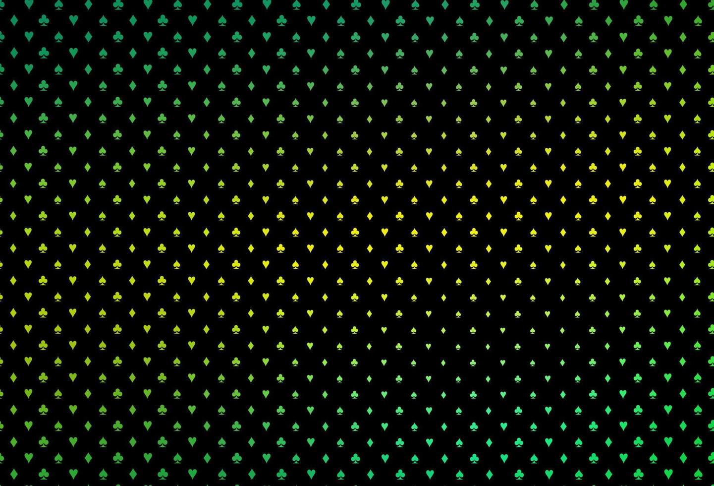 Dark green, yellow vector pattern with symbol of cards.