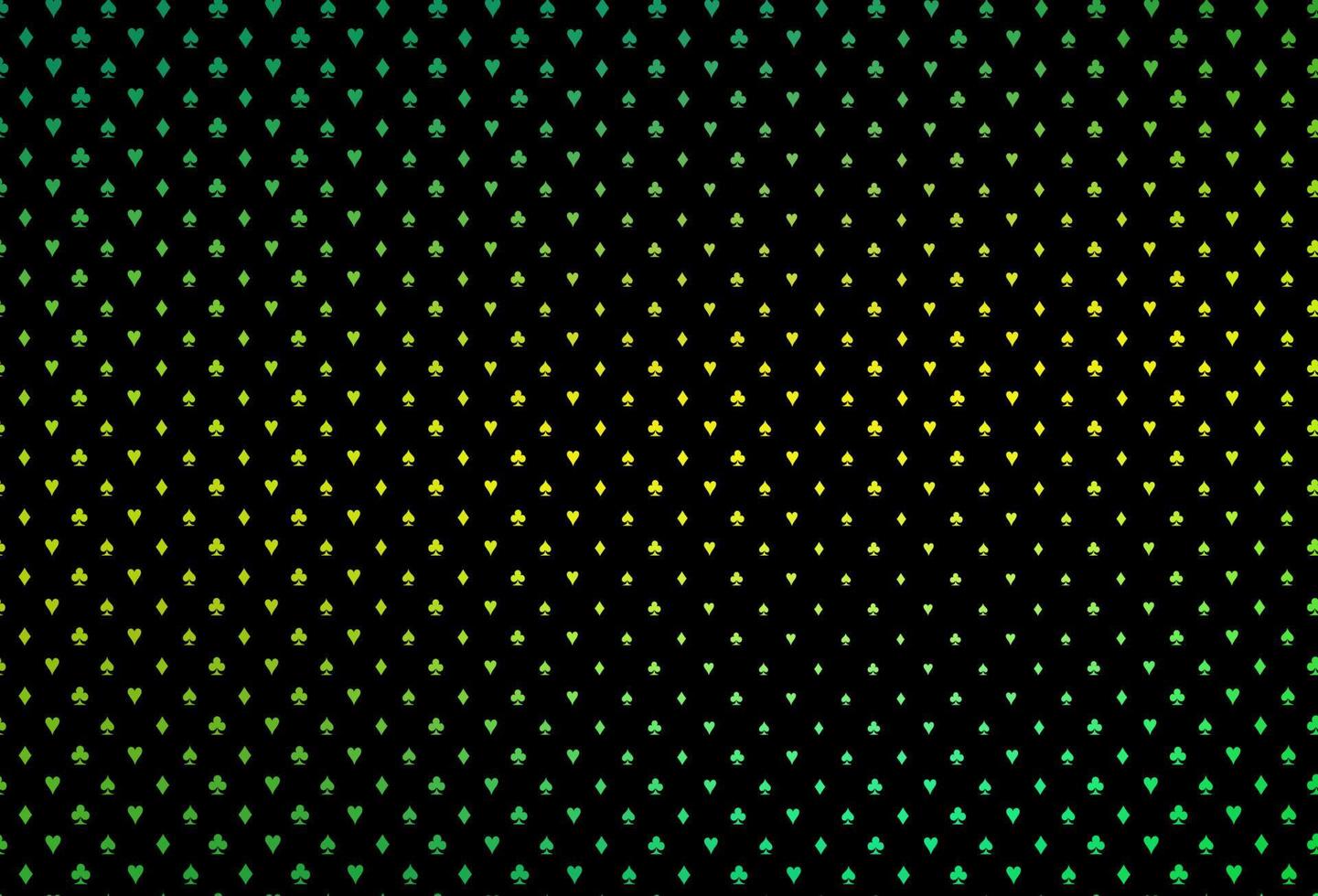 Dark green, yellow vector pattern with symbol of cards.