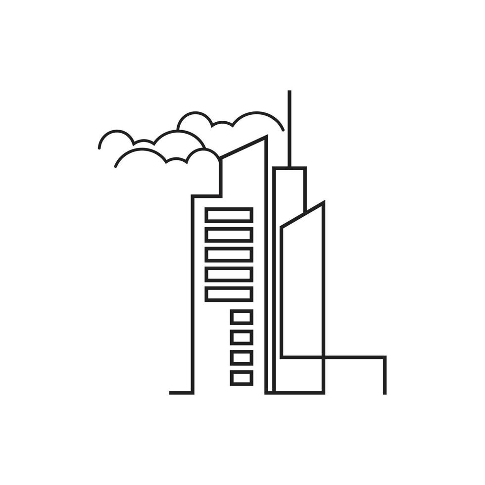 City skyline, city silhouette vector illustration in flat design