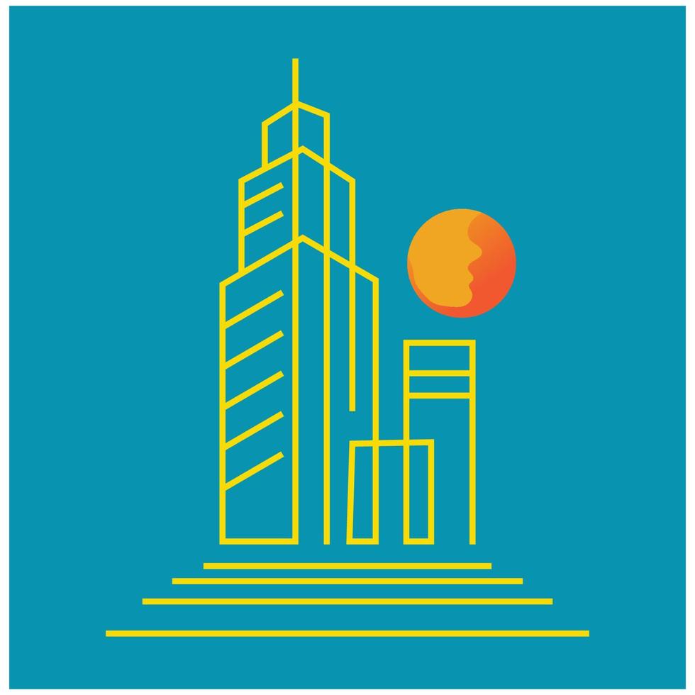 City skyline, city silhouette vector illustration in flat design