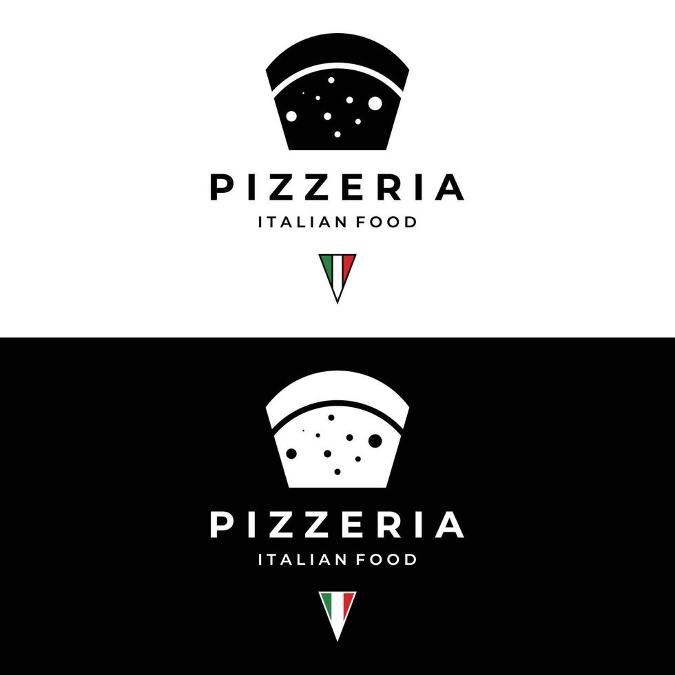 Delicioso y delicioso diseño creativo del logotipo de comida italiana. Con letrero de utensilio de comida vintage. Logotipos para restaurantes, cafés, clubes e insignias. vector