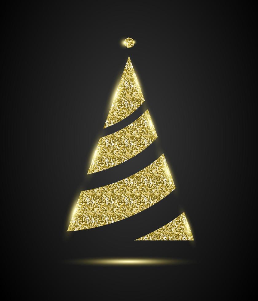 Glitter Stylish New Year Tree vector