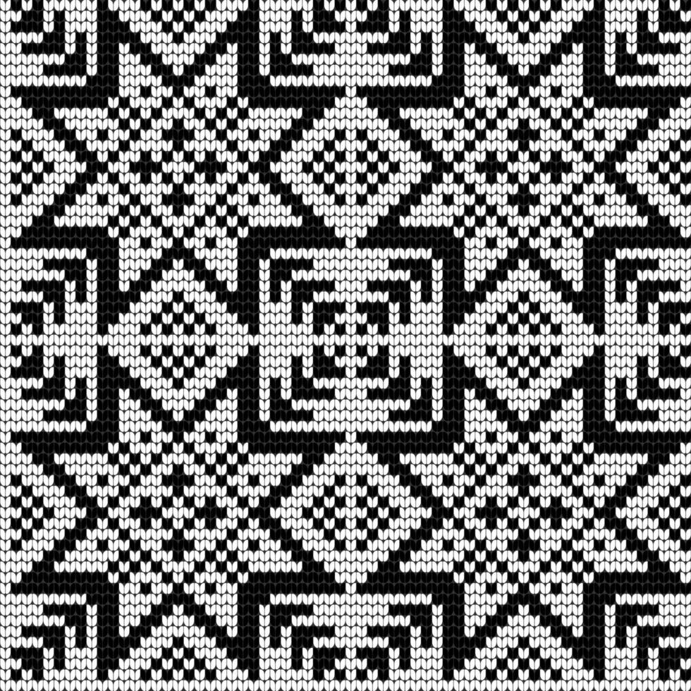 Traditional knitting pattern for Ugly Sweater vector