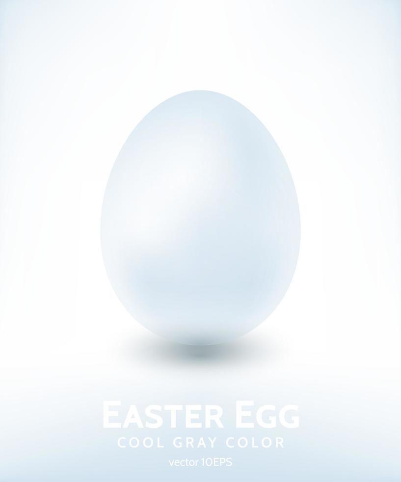 Porcelain Cool White Easter Egg Template vector