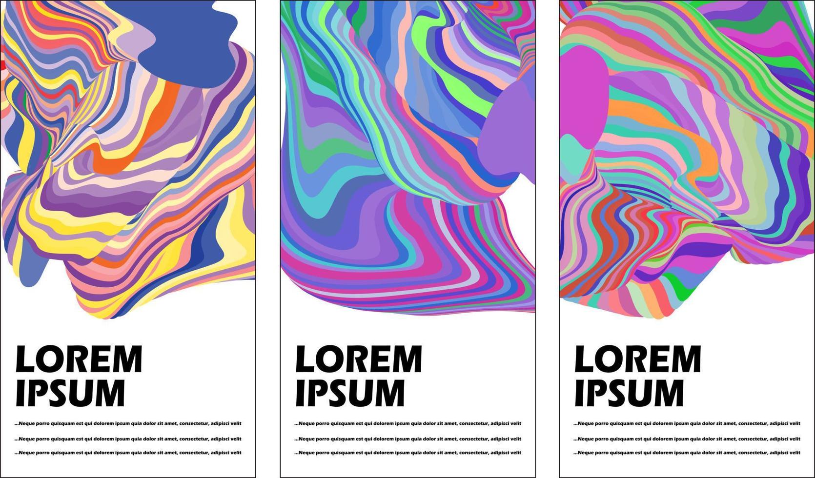 Colorful abstract liquid and fluid shape for banner and brochure design vector