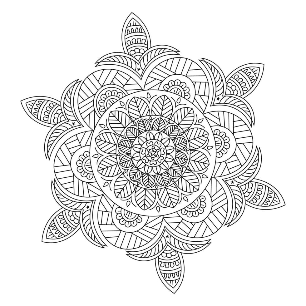 abstract mandala design of decorative round elements. Oriental vector illustration with round design element