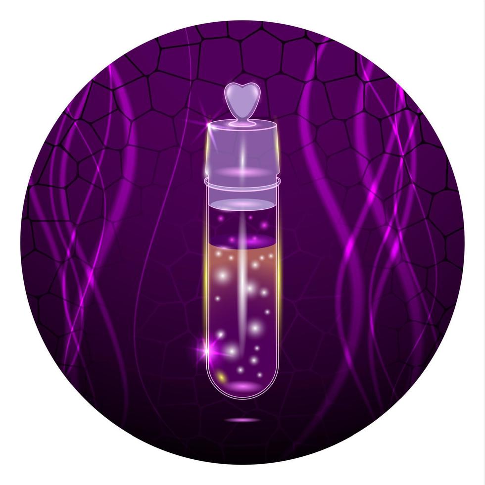Purple test tube vector