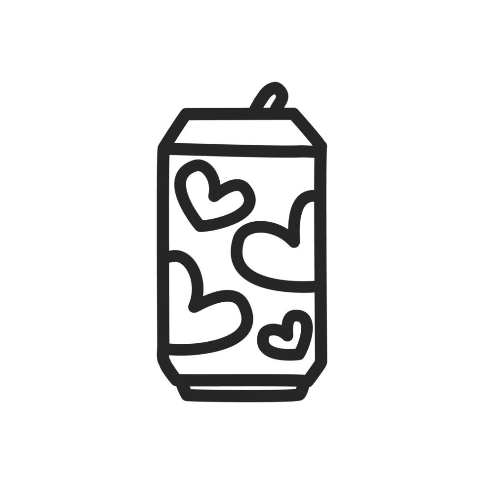 Soda caned outline icon, Vector. vector