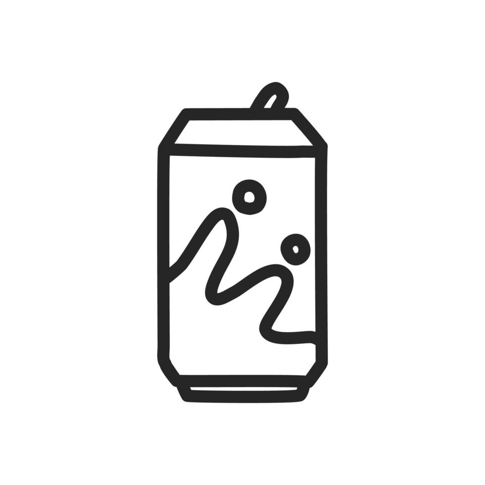 Soda caned outline icon, Vector. vector