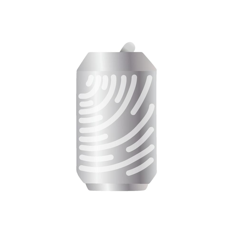 Silver soda caned, Vector. vector