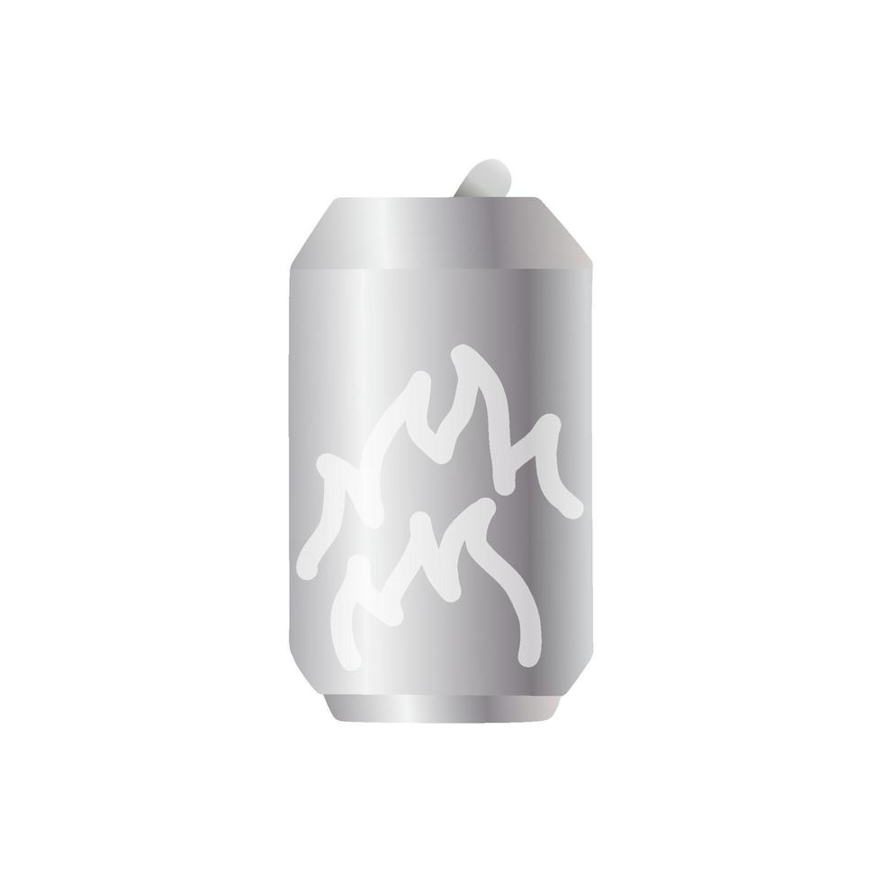 Silver soda caned, Vector. vector