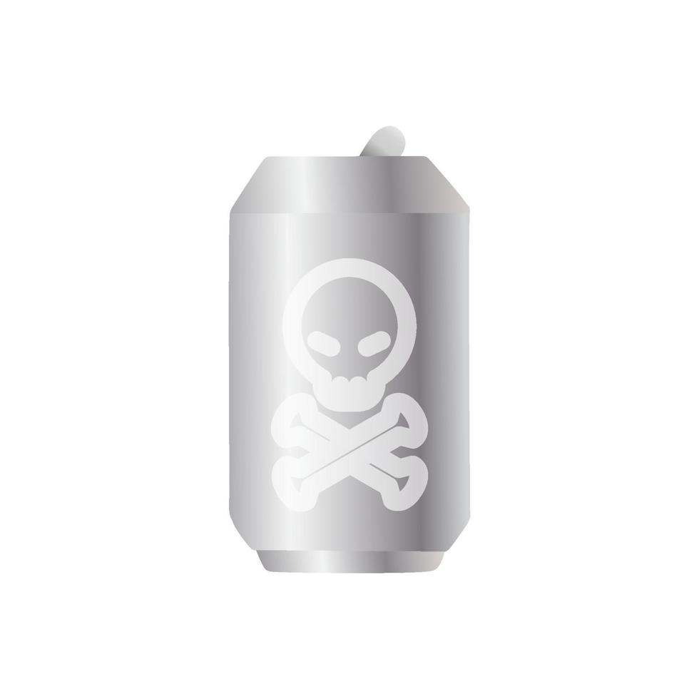 Silver soda caned, Vector. vector