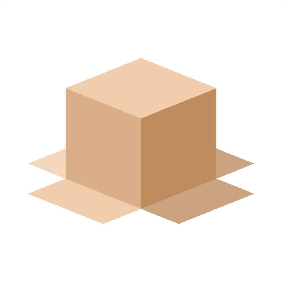 Carton box icon, Vector and Illustration.