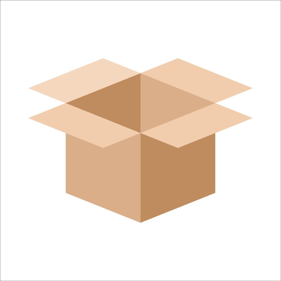 Carton box icon, Vector and Illustration.