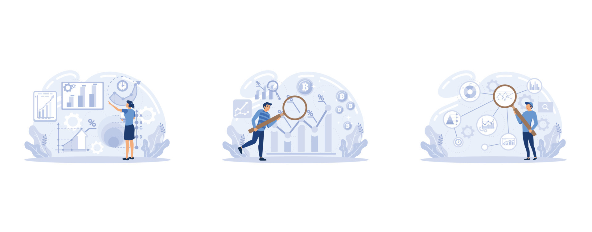 Technical trader analyzing stock chart, crypto market analysis