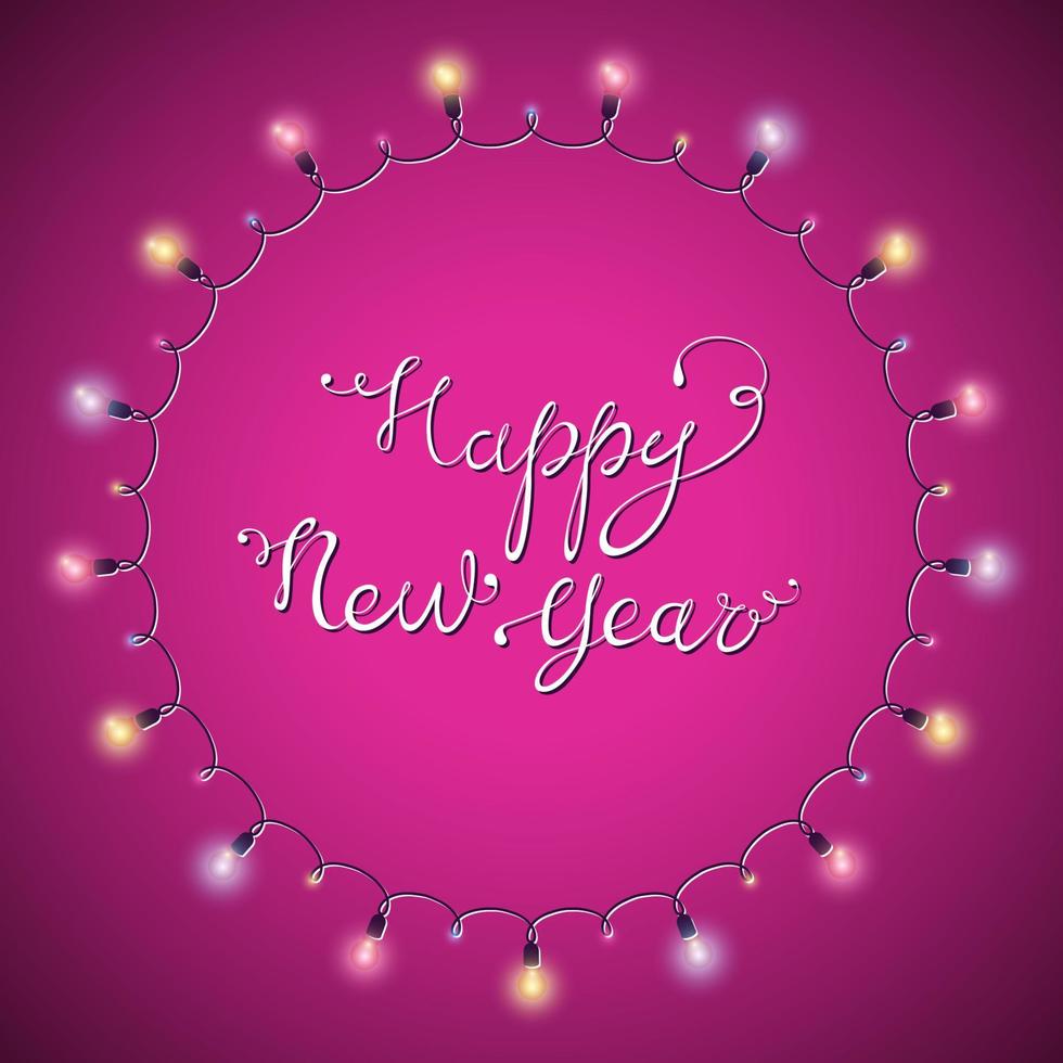 Shiny New Year Lettering vector