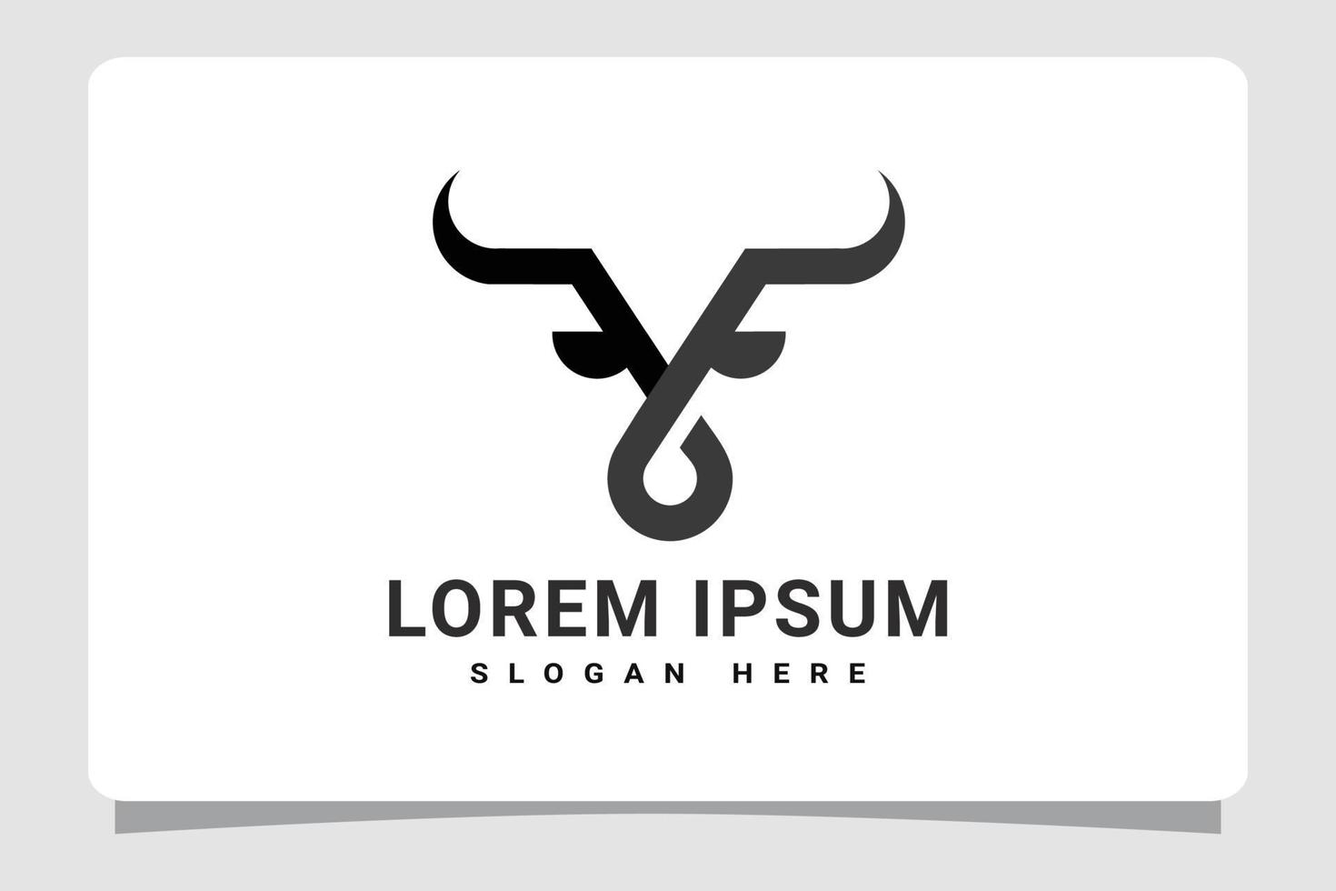 Bull, Cow, Cattle Head Logo Template Design Inspiration vector
