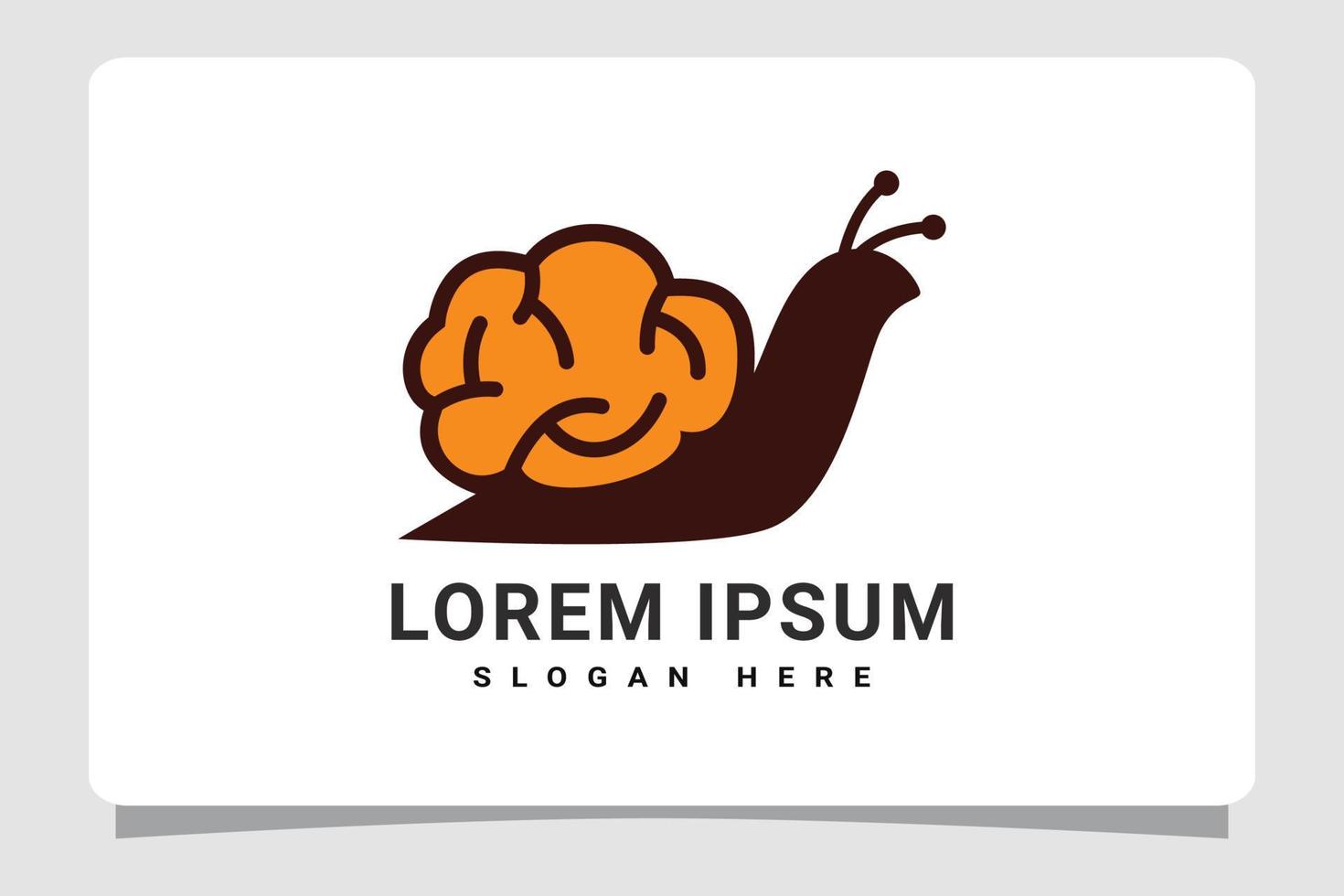 Brain And Snail Logo Template Design Inspiration vector