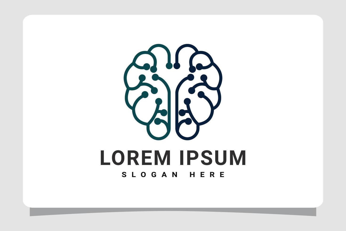 Brain Artificial Intelligence Logo Template Design Inspiration vector