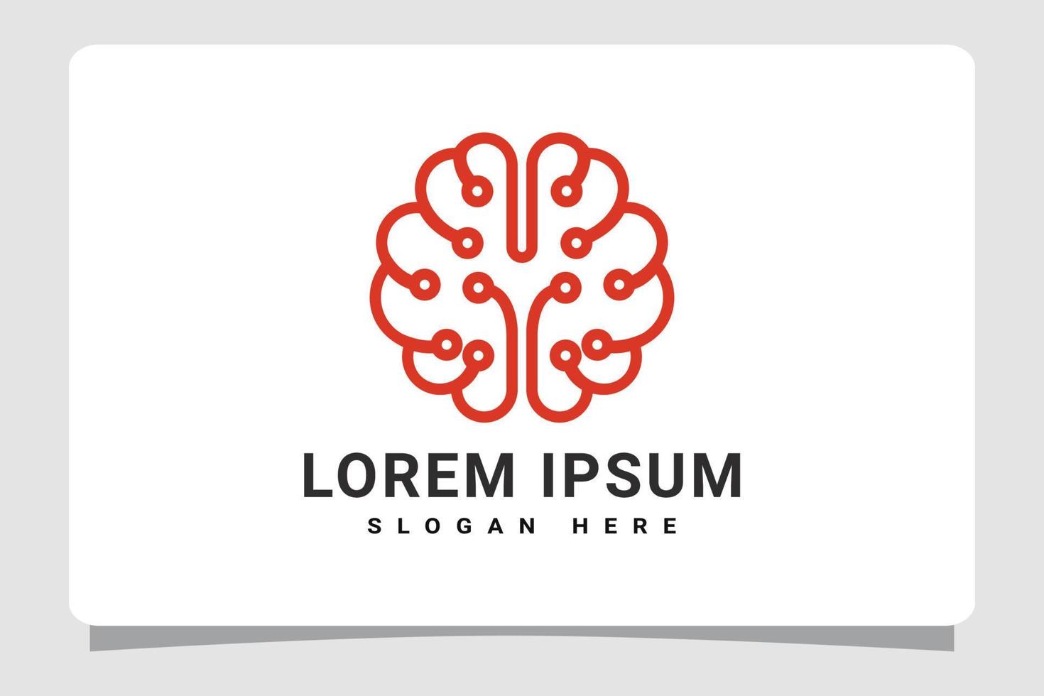 Brain Artificial Intelligence Logo Template Design Inspiration vector