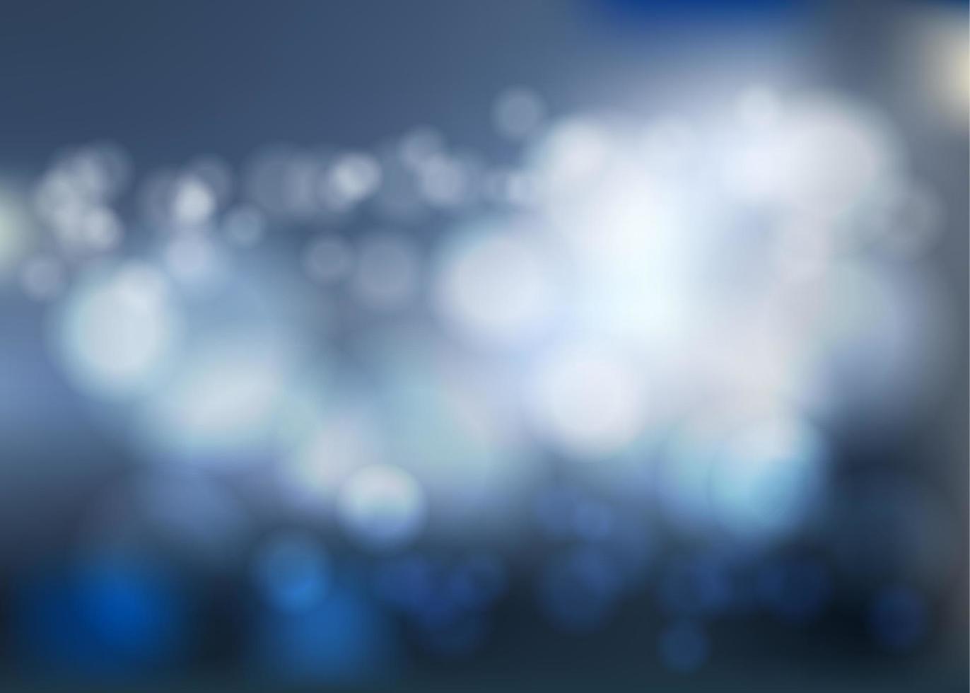 bokeh desenfoque romántico fondo azul oscuro con efecto niebla vector