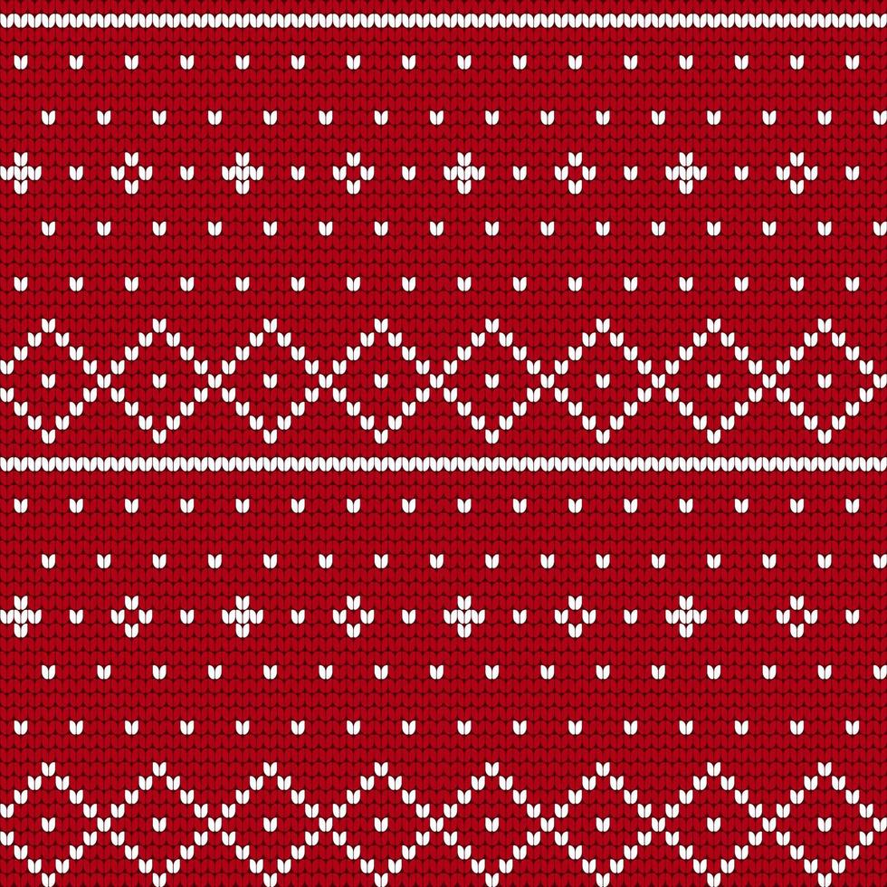 Traditional knitting pattern for Ugly Sweater vector