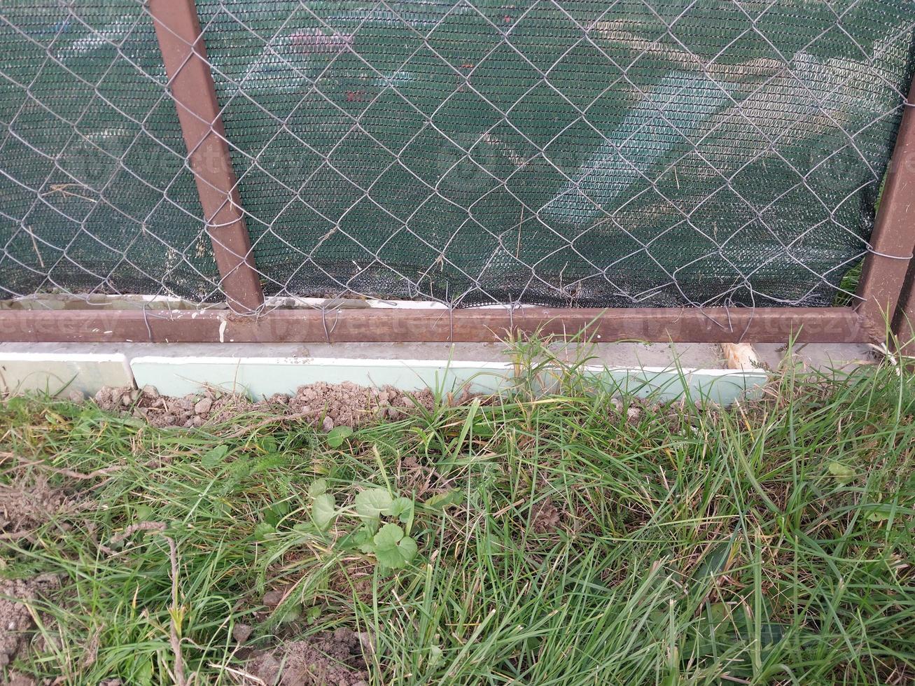 Construction of a strip foundation for a fence photo