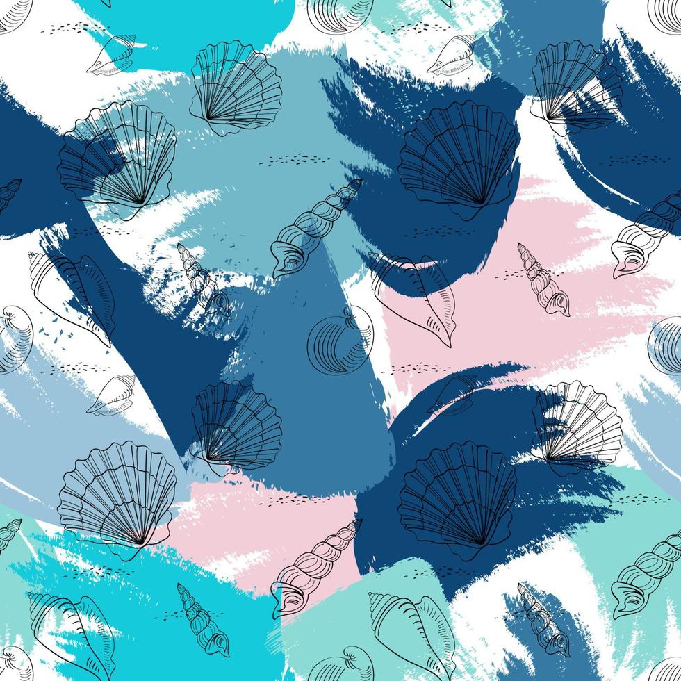 Underwater seamless pattern vector