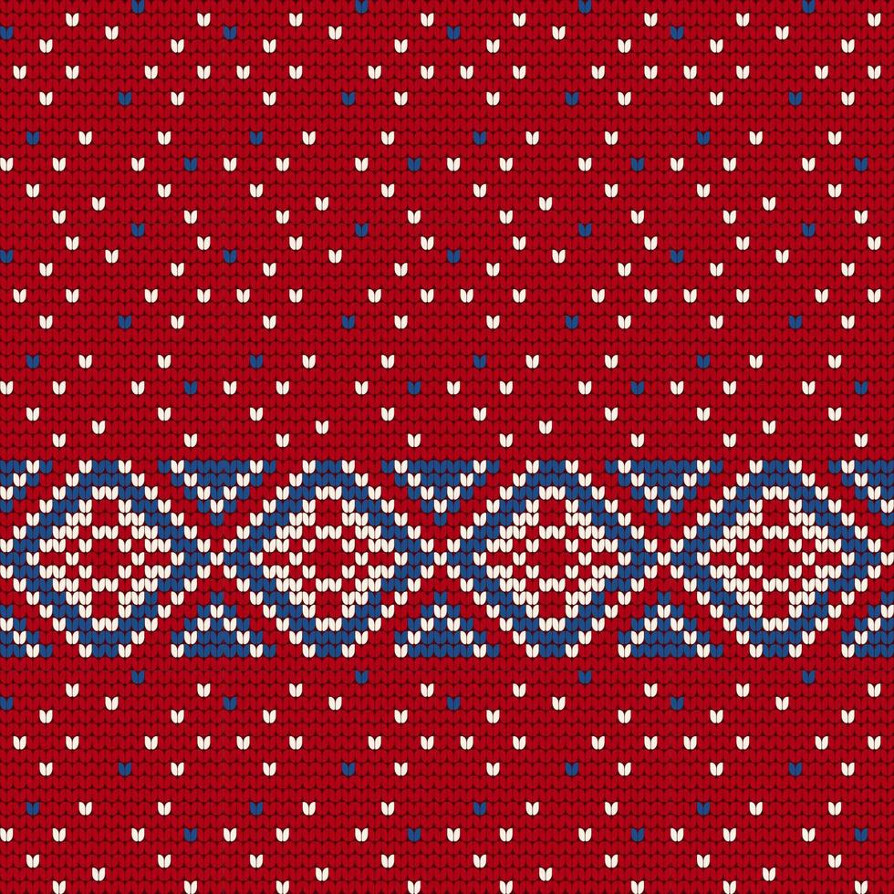 Traditional knitting pattern for Ugly Sweater vector