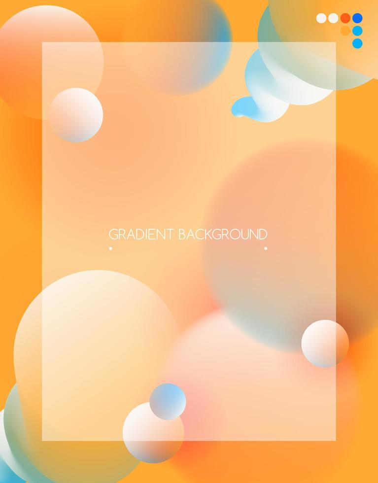 Trendy vibrant colors and gradient background vector