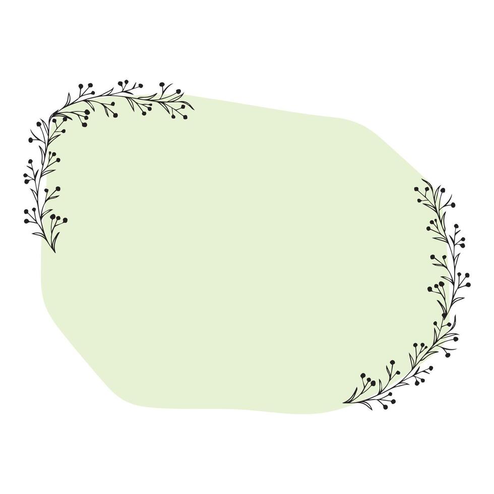 Cute floral lettering frame vector