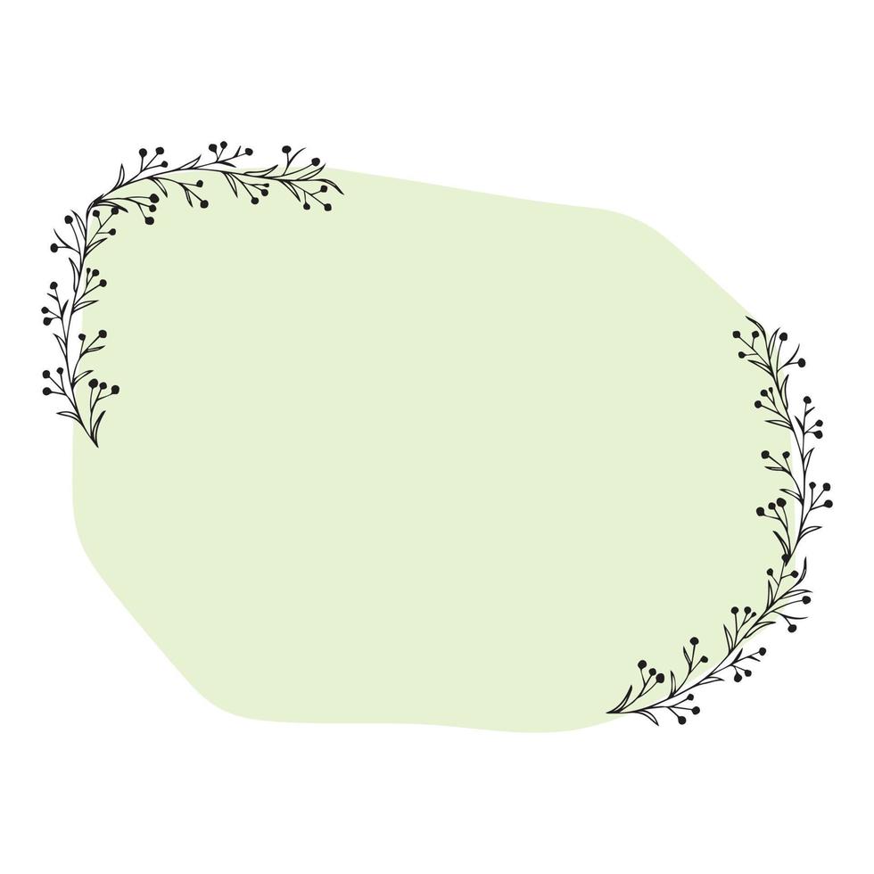 Cute floral lettering frame vector