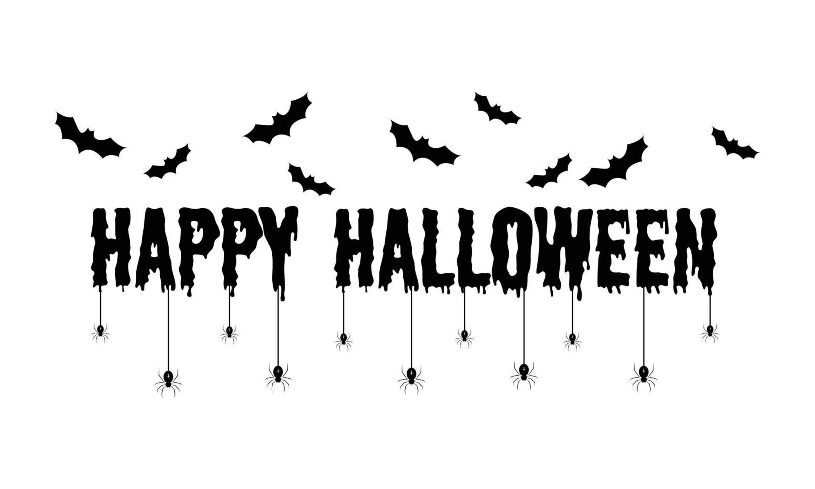 Happy Halloween Text Banner vector