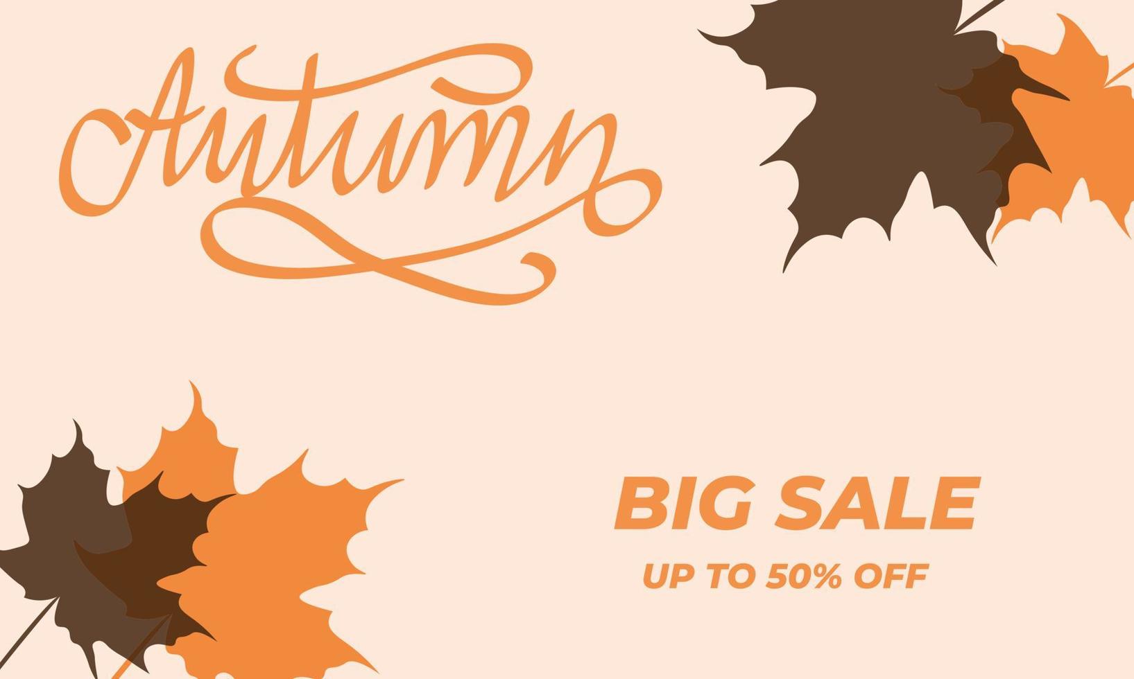 Autumn Sale special offer banner vector