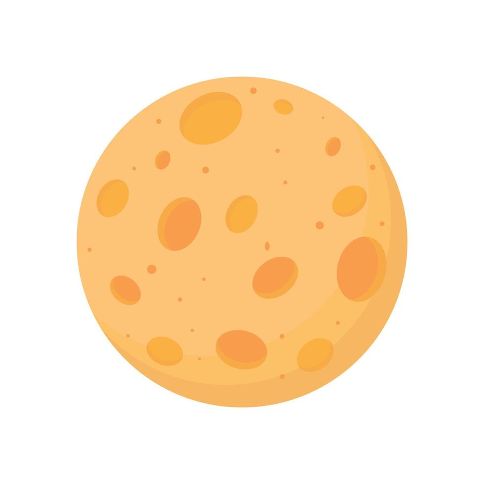 Full yellow moon with Craters in the Universe vector