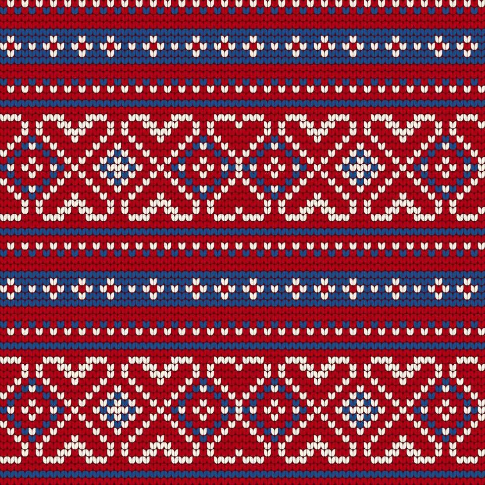 patrón de tejido tradicional para suéter feo vector